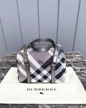 Load image into Gallery viewer, BURBERRY Vintage Small Canvas Leather Bowling Handle Bag
