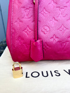 LOUIS VUITTON Dahlia Monogram Empreinte Leather Montaigne Bb Bag