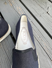 Load image into Gallery viewer, TOD’S Denim Slip-On Espadrille Loafers
