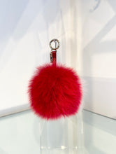 Load image into Gallery viewer, FENDI Fox Fur Pom Pom Purse Charm Keychain
