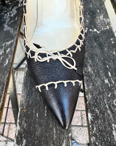 PRADA Leather High-Heel Pumps