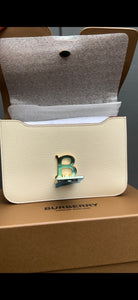 BURBERRY TB Two-Tone Leather Crossbody Bag