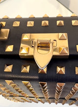 Load image into Gallery viewer, VALENTINO GARAVANI Rockstud Spike Leather Handle Shoulder Bag
