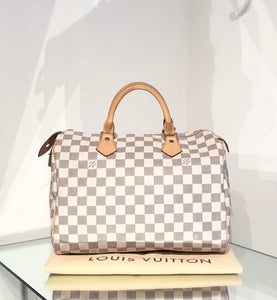 LOUIS VUITTON Damier Azur Canvas Speedy 35