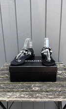 Load image into Gallery viewer, CHANEL Pearl Embellished Lambskin Thong Sandals
