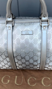 GUCCI GG Silver Medium Joy Boston Bag