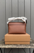 Load image into Gallery viewer, BURBERRY Camel Leather Classic Canvas Crossbody Bag
