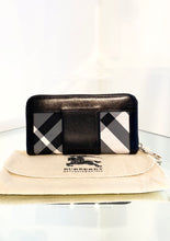 Load image into Gallery viewer, BURBERRY Canvas Leather Zip Around Continental Wallet
