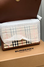 Load image into Gallery viewer, BURBERRY Camel Leather Classic Canvas Crossbody Bag
