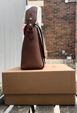 Load image into Gallery viewer, BURBERRY Camel Leather Classic Canvas Crossbody Bag
