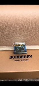 BURBERRY TB Two-Tone Leather Crossbody Bag