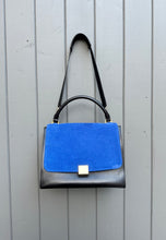 Load image into Gallery viewer, CELINE Medium Trapeze Tri Colour Leather Suede Handle Shoulder Bag
