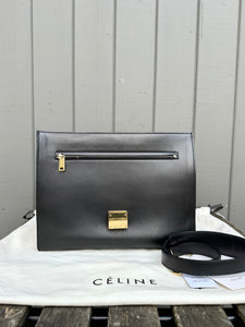 CELINE Medium Trapeze Tri Colour Leather Suede Handle Shoulder Bag