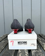 Load image into Gallery viewer, MOSCHINO Cheap And Chic Tweed Pointed Toe Kitten Heel Pumps
