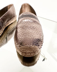 BRUNELLO CUCINELLI Leather Espadrille Flats