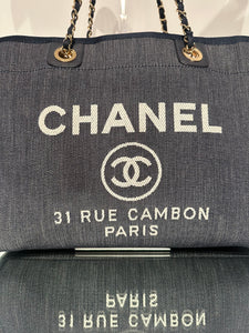 CHANEL Deauville Denim Small Tote