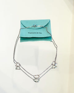 TIFFANY & CO. Elsa Peretti Triple Open Heart Sterling Silver Necklace