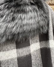 Load image into Gallery viewer, BURBERRY London England Cashmere Fox Fur Trim Scarf
