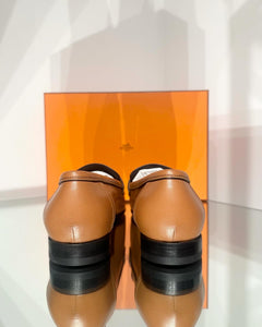 HERMÈS Paris Leather Loafers