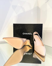 Load image into Gallery viewer, CHANEL Pointed Toe Mid Heel Leather Slides
