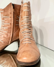 Load image into Gallery viewer, DRIES VAN NOTEN Distressed Kitten Heel Leather Ankle Boots
