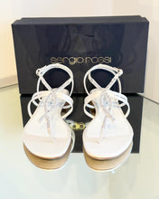 Load image into Gallery viewer, SERGIO ROSSI Thong Strap Satin Sandals
