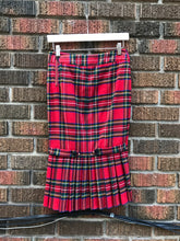 Load image into Gallery viewer, LAMB Red Plaid Wool Skirt
