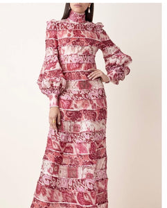 ZIMMERMANN Wavelength Long Sleeve Maxi Dress