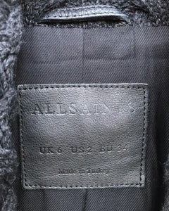 ALL SAINTS Leather & Knit Biker Jacket