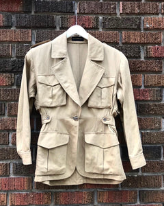 DONNA KARAN Khaki Cargo Jacket