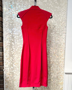 PRADA Zip Front S’less Fitted Midi Dress