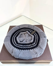 Load image into Gallery viewer, LOUIS VUITTON Logo Colombia Cable Knit Wool Beret
