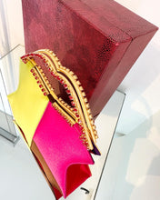 Load image into Gallery viewer, Vintage RENAUD PELLEGRINO Silk Crystal Embellished Evening Bag
