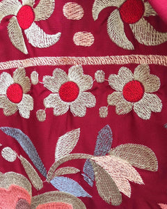 BIYA Embroidered 3/4 Length Silk Coat