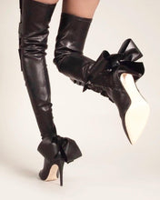 Load image into Gallery viewer, AMINAH ABDUL JILLIL Leather Thigh High Stretch Boots
