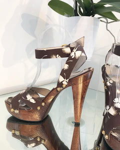 GUCCI Wooden Platform High Heels