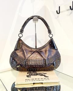 BURBERRY Alverton Studded Hobo Bag