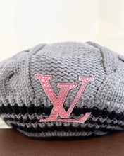 Load image into Gallery viewer, LOUIS VUITTON Logo Colombia Cable Knit Wool Beret
