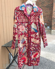 Load image into Gallery viewer, BIYA Embroidered 3/4 Length Silk Coat
