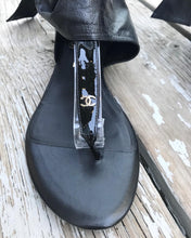 Load image into Gallery viewer, CHANEL Leather Wrap Thong Sandals
