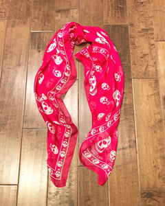 ALEXANDER MCQUEEN Skull Silk Chiffon Scarf